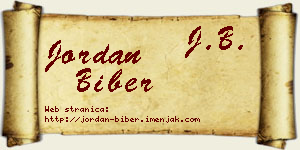 Jordan Biber vizit kartica